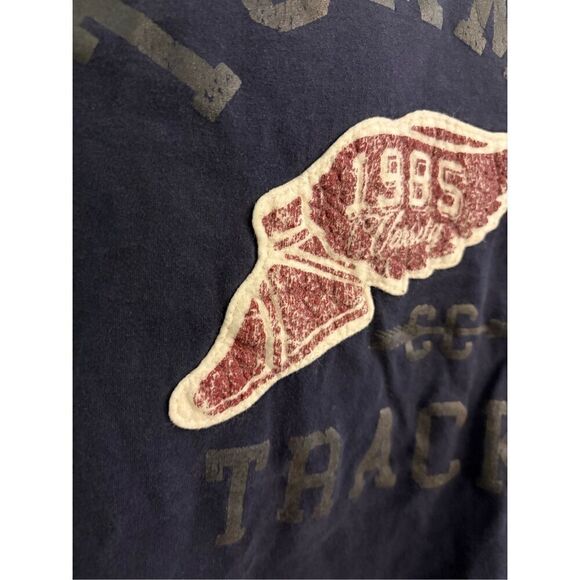 Tommy Hilfiger Y2K Navy Blue Track T-Shirt. Size Medium - Picture 4 of 7